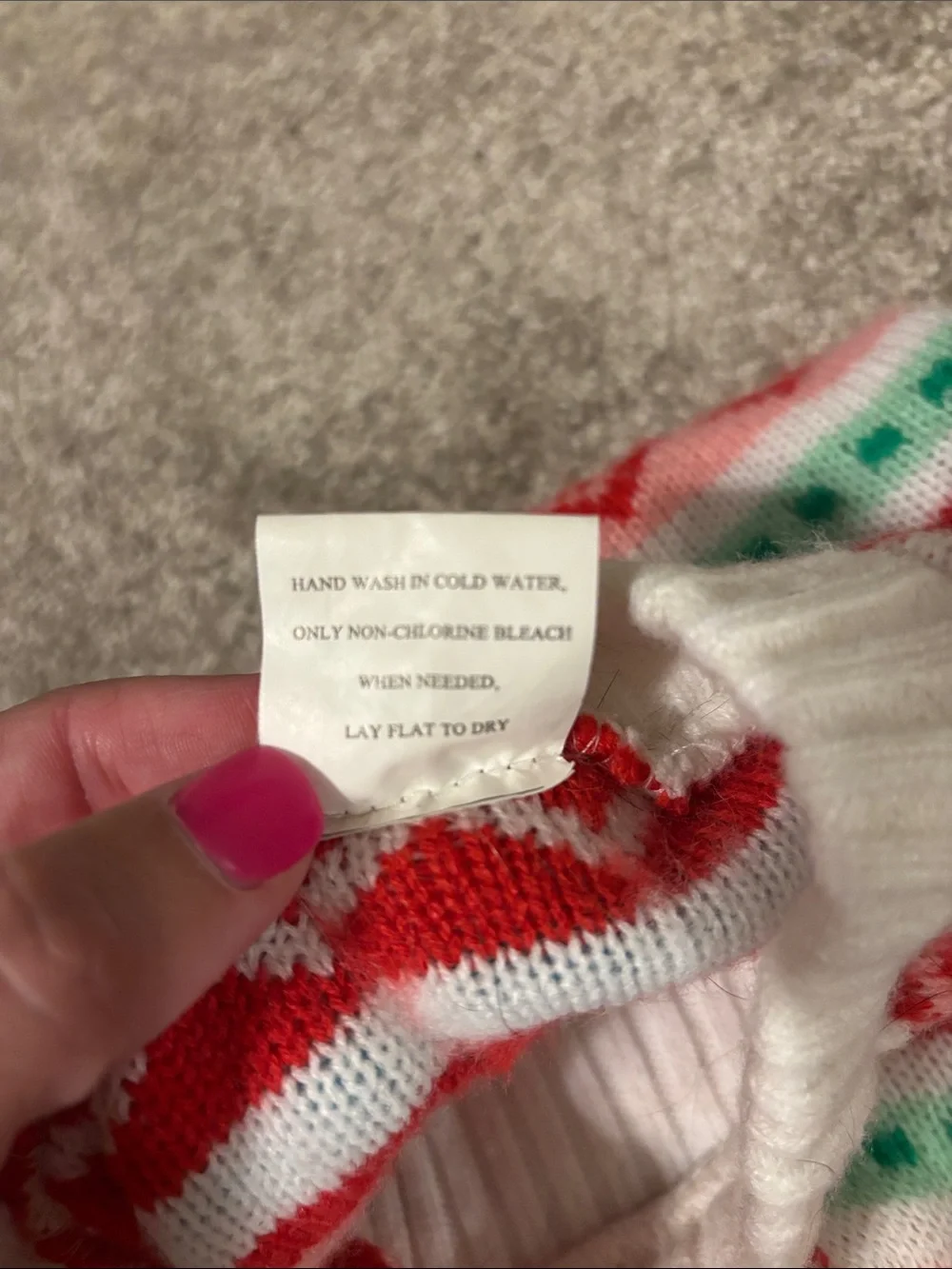 Striped Fair Isle Knit Sweater Vest in Red, Teal & Green
